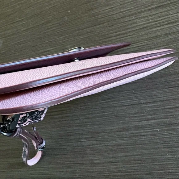 Coach 1941 Leather Clutch Snakeskin Accents - Picture 13 of 14